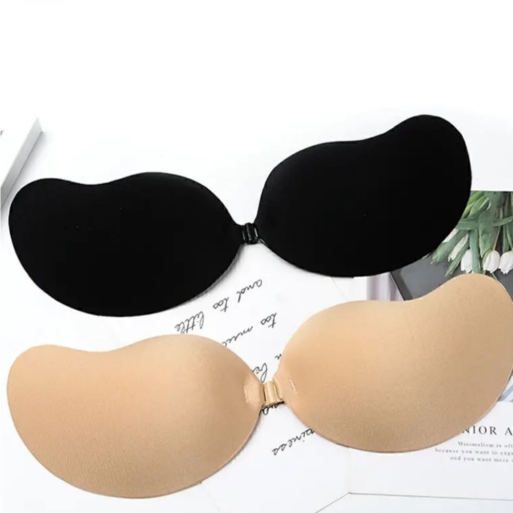 Womens Mango Shaped Self Adhesive Bra Seamless Chest Cover for Backless Dresse